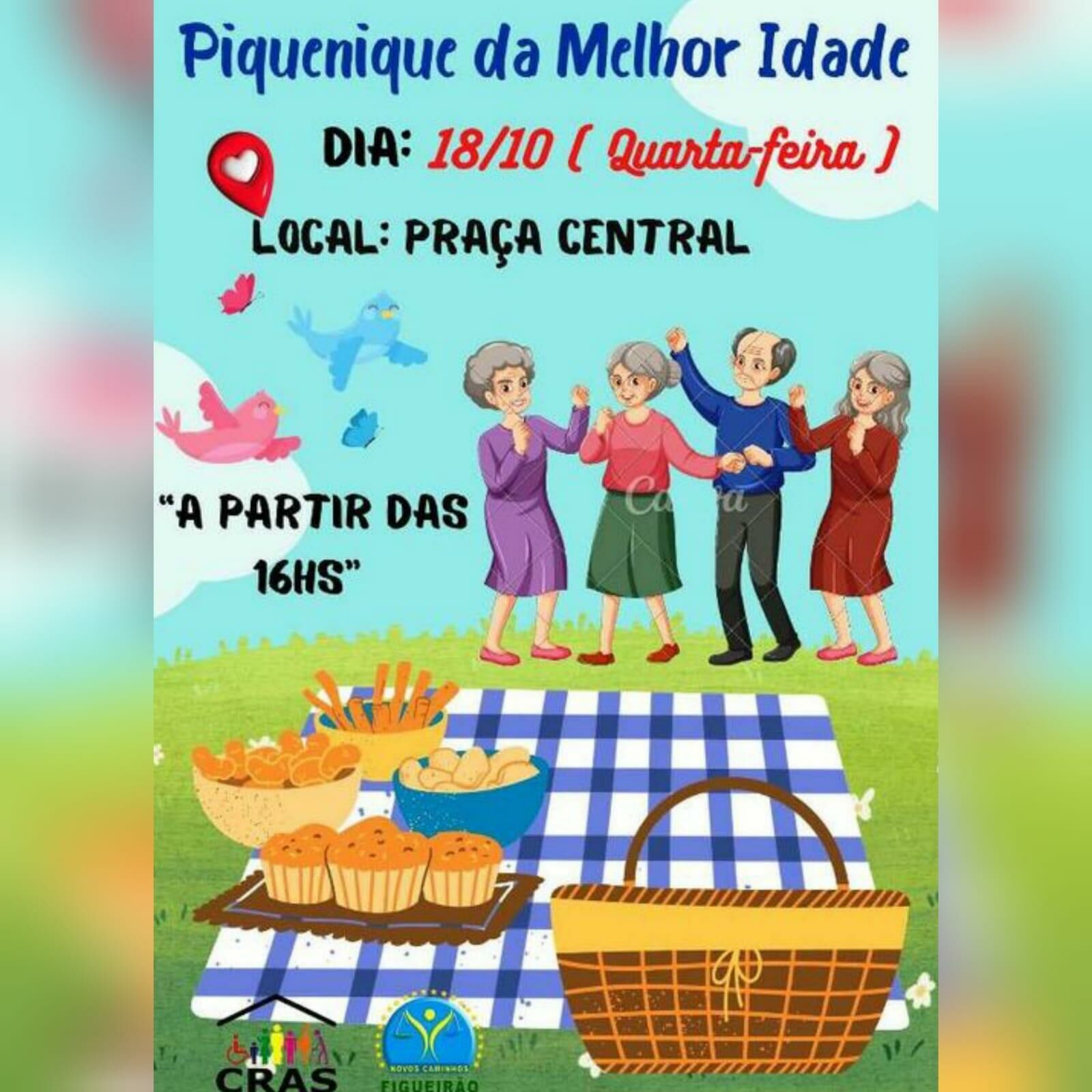 Imagem de compartilhamento para o artigo Piquenique da Melhor Idade será realizado amanhã em Figueirão da MS Todo dia